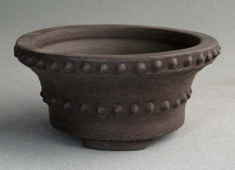 楽天市場】【盆栽鉢】 時代鉢 喜仙作 烏泥楕円鉢（左右47.5cm